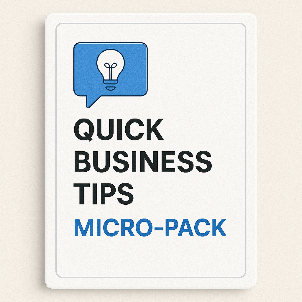Quick Business Tips Micro-Pack